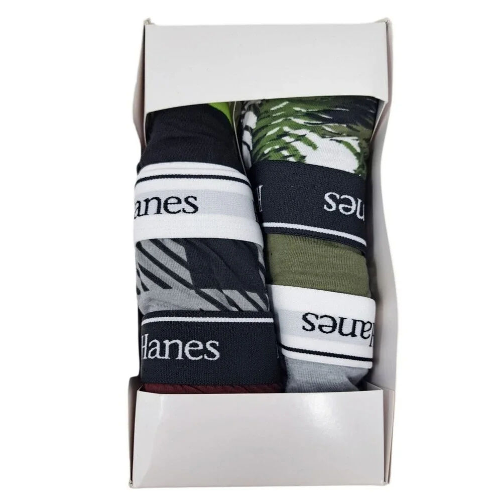 Hanes Originals 6-pack Men’s 2XL Boxer Briefs Moisture-Wicking Stretch Cotton
